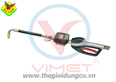 Oil gun with digital litre-counter