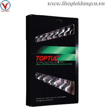 Bộ Cờ lê 2 đầu vòng 75 độ 7 món (7-22mm)