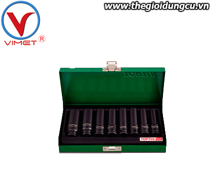 Bộ đầu tuýp lục giác dài đen 3/4 inch 8 món Toptul GDAD0808