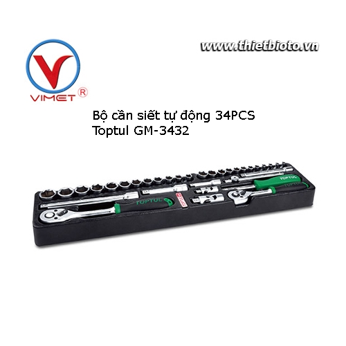 Bộ cần siết tự động 34 chi tiết Toptul GM-3432