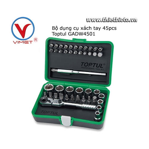 Bộ đồ nghề xách tay 45pcs Toptul GADW4501
