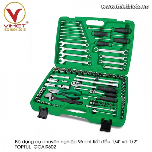 Bộ dụng cụ chuyên nghiệp 96 chi tiết đầu 1/4\