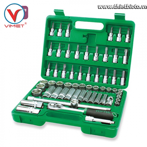 Bộ tuýp đầu 3/8 inch 60 chi tiết Toptul GCAI6002