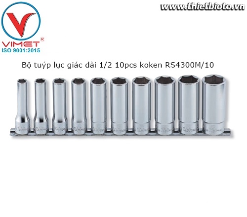 Bộ tuýp lục giác dài 1/2 10pcs koken RS4300M/10