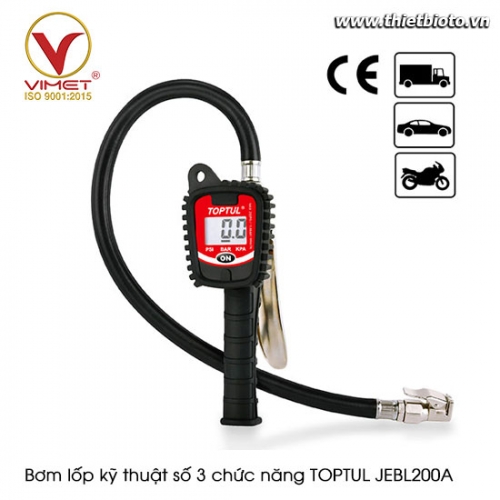 Bơm lốp kỹ thuật số 3 chức năng TOPTUL JEBL200A