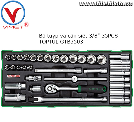 Bộ tuýp và cần xiết 3/8