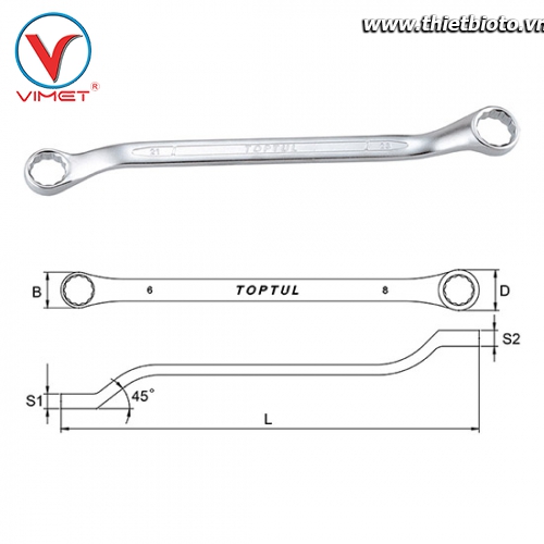 Cờ lê 2 đầu vòng Toptul AAEH0607