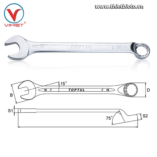 Cờ lê vòng miệng 32mm Toptul AAEN3232