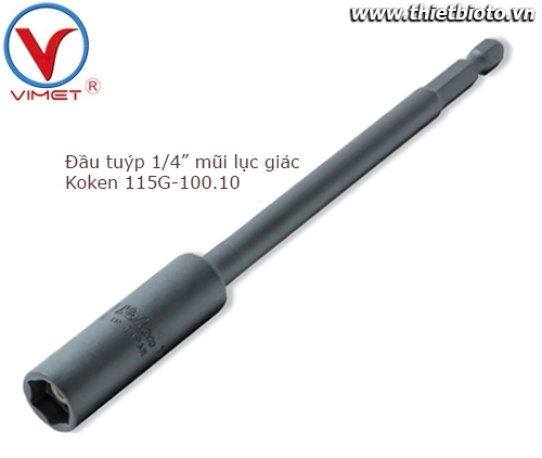 Đầu tuýp mũi lục giác 1/4 Koken 115G.100-10