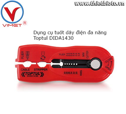 Dụng cụ tuốt dây điện đa năng Toptul DIDA1430