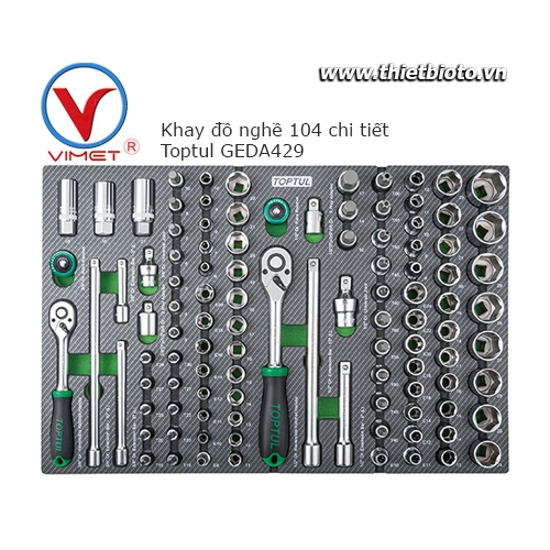 Khay đồ nghề 104 chi tiết Toptul GEDA429