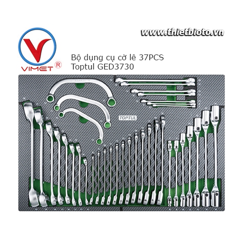 Khay đồ nghề 37 chi tiết Toptul GED3730
