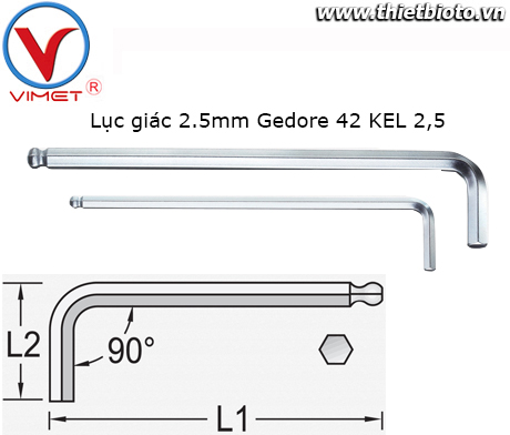 Lục giác Gedore 42 KEL 2,5