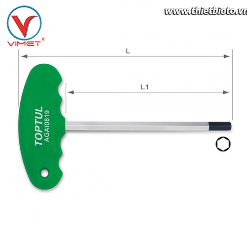 T lục giác có tay cầm nhựa 2mm TOPTUL AGAI0219
