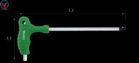 Lục giác L 1 đầu bi 4mm TOPTUL AGCA0415
