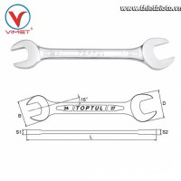 Cờ lê 2 đầu miệng TOPTUL AAEJ0607