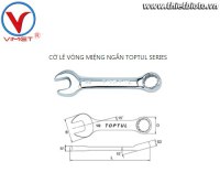 Cờ lê vòng miệng ngắn 5/16 TOPTUL ACAF1010