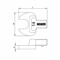 Đầu cần xiết lực 7mm Toptul ANAK0307