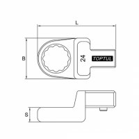 Đầu cần xiết lực 8mm Toptul ANAR0308