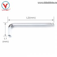 Lục giác L 1 đầu bi 2.5mm Toptul AGBL2E09