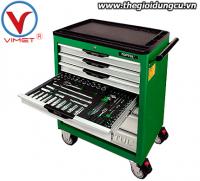 Xe đẩy thiết bị dụng cụ 180 món seri màu xanh lục toptul  GV-18007