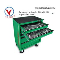 Tủ đồ nghề 6 ngăn 208 chi tiết Toptul GE-20815