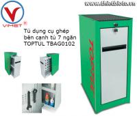 Tủ phụ ghép bên cạnh tủ 7 ngăn màu xanh lá cây TBAH0101