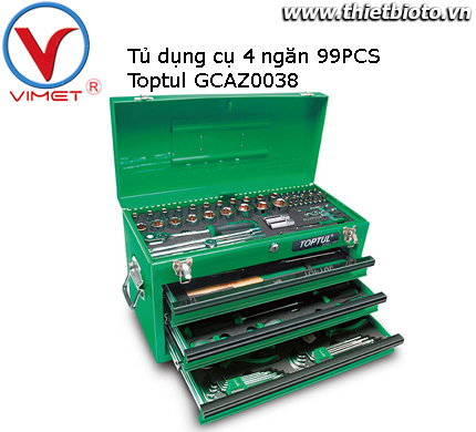 Tủ dụng cụ 4 ngăn 99 chi tiết Toptul GCAZ0038