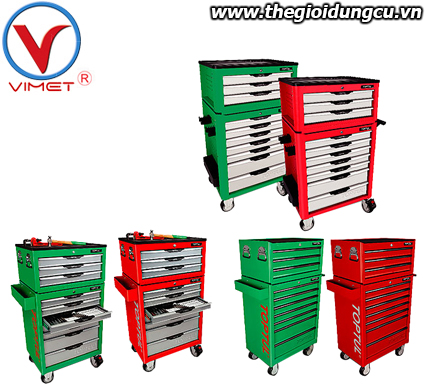 Tủ đồ nghề 7 ngăn 370 chi tiết toptul GX-13601+GT-23401