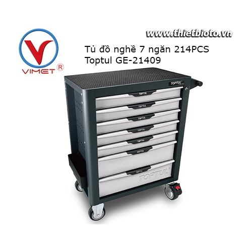 Tủ dụng cụ 7 ngăn 214 chi tiết Toptul GE-21409