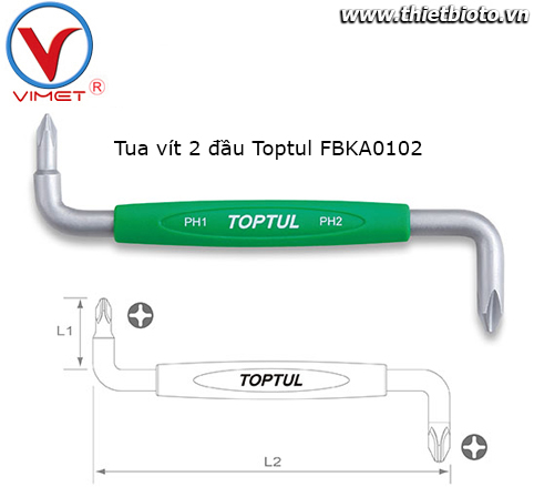 Tua vít 2 đầu Toptul FBKA0102