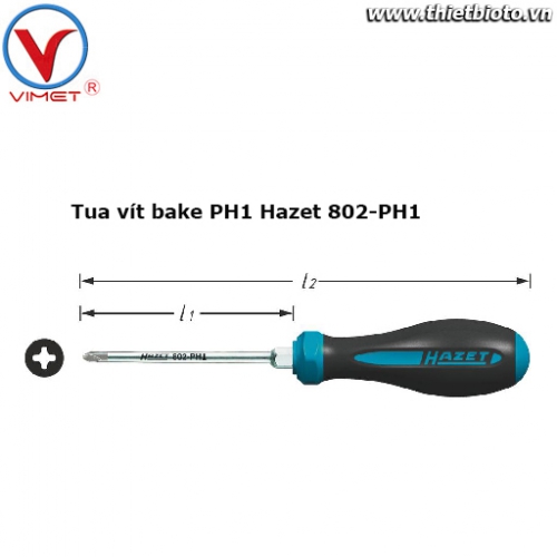 Tua vít bake PH1 Hazet 802-PH1