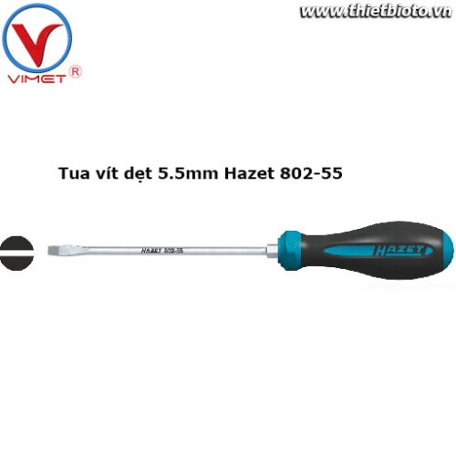 Tua vít dẹt 5.5mm Hazet 802-55