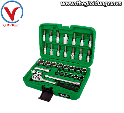 Bộ tuýp bông và tuýp đầu vít 3/8 inch 32 món toptul GCAI3202