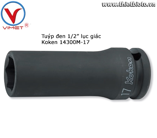 Tuýp đen 1/2 đầu lục giác 14300M-17