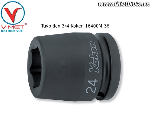 Tuýp đen 3/4 Koken 16400M-36